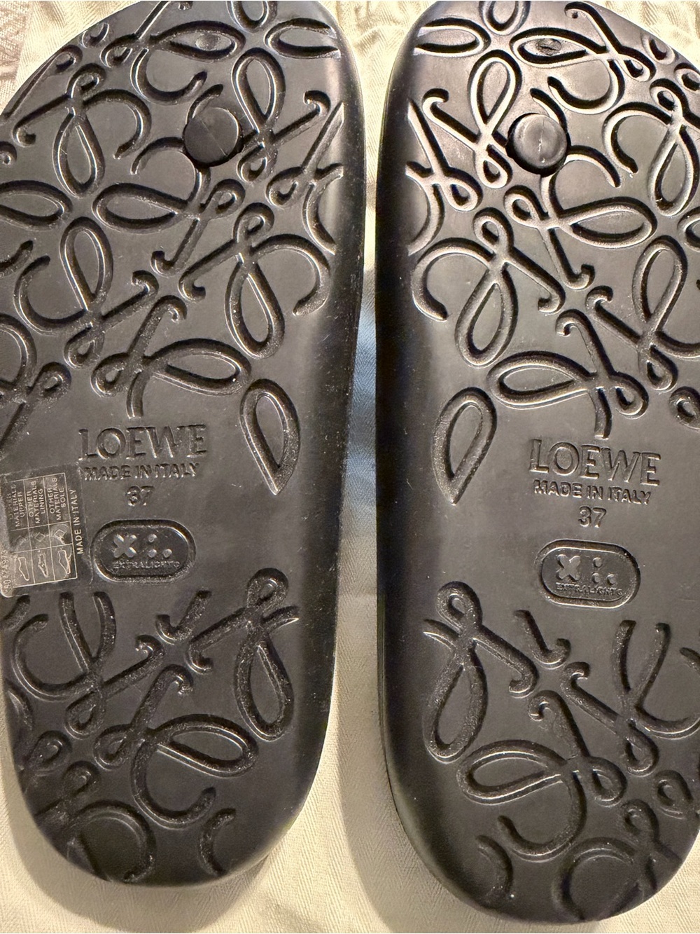 LOEWE Black Women's Jelly Slide Sandals with Logo Orb - Picture 3 of 4